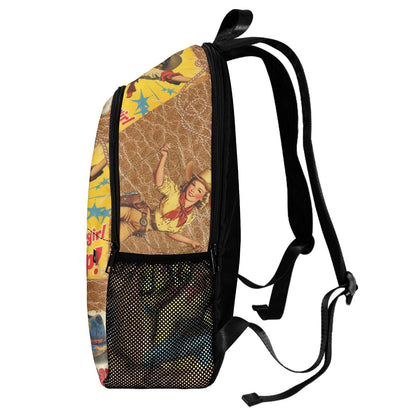 Vintage Cowgirl Collage Backpack