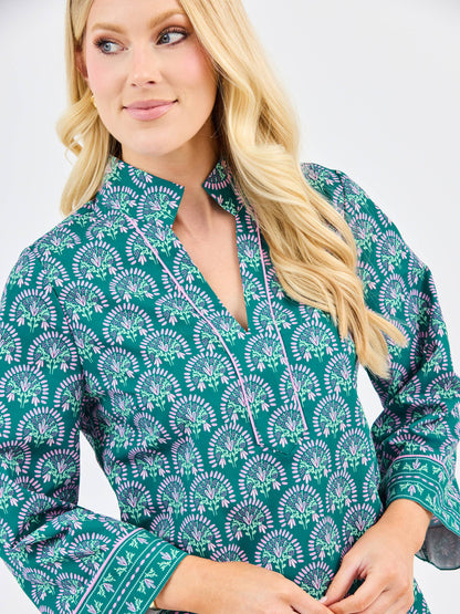 Brenda Dress | Sunshower Flora Ocean