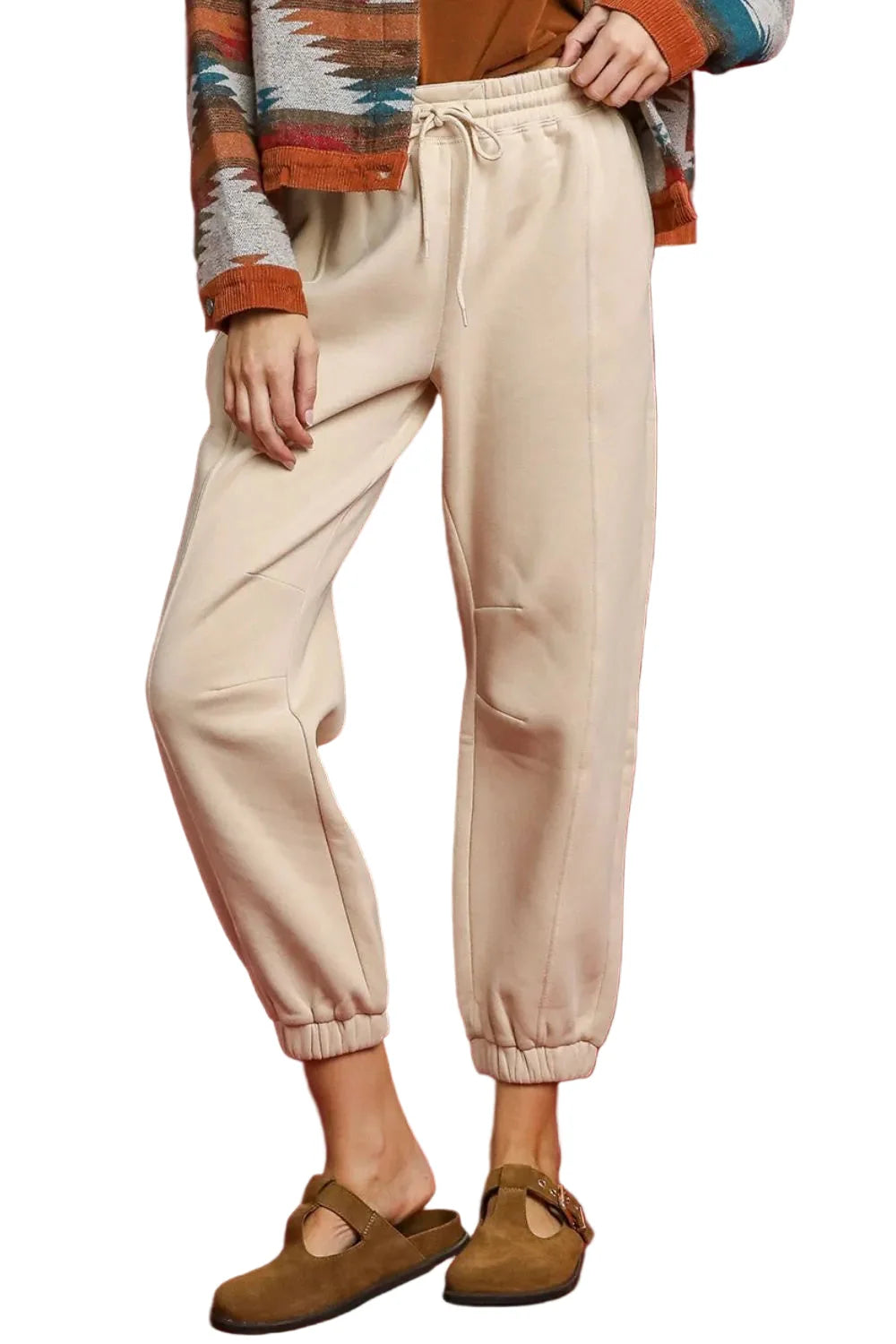 Fleece Jogger Pants with Drawstring