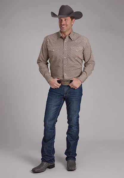 Roper 2250 Stretch Foulard (Wine) - Men's Western Shirt