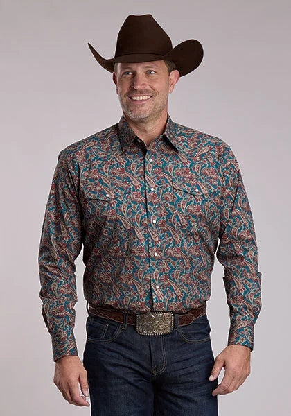 Roper 3088 Hickory Paisley (Multi) - Men's Western Shirt