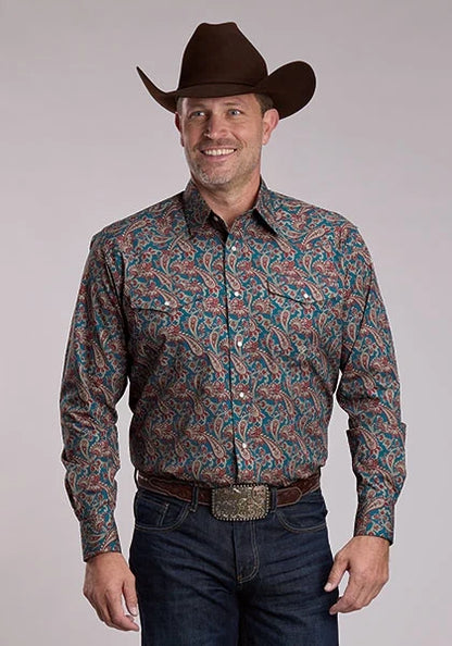 Roper 3088 Hickory Paisley (Multi) - Men's Western Shirt