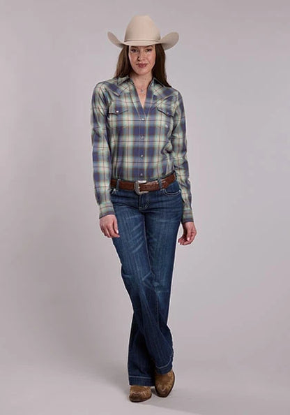 Roper 3229 Cedar Plaid (Navy) - Women's Western Shirt