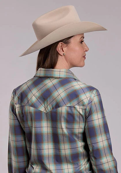 Roper 3229 Cedar Plaid (Navy) - Women's Western Shirt