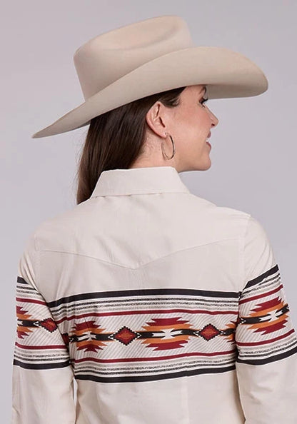 Roper 2845 Aztec Border (Brown) - Women's Western Shirt