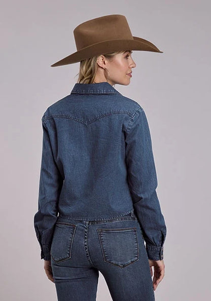 Roper 3200 Snap Denim (Blue) - Women's Western Shirt