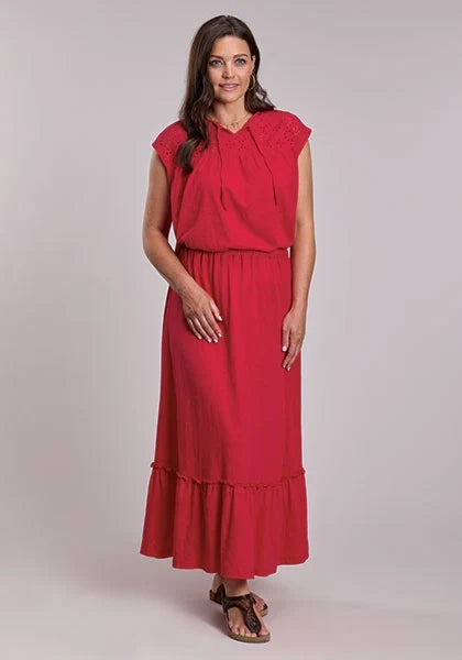 Roper 2989 Midi Length (Red) - Women's Skirt