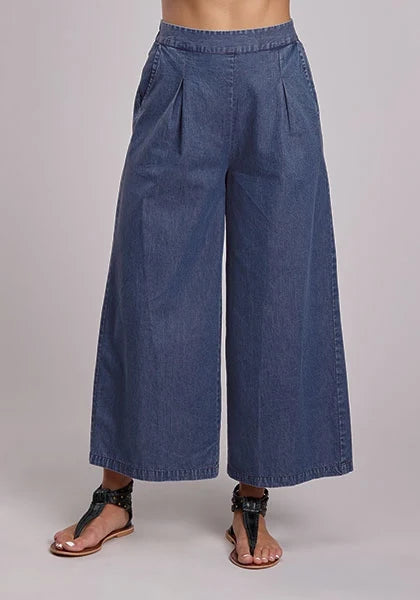 Roper 2990 Solid Denim (Blue) - Women's Palazzo Pants