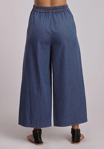 Roper 2990 Solid Denim (Blue) - Women's Palazzo Pants