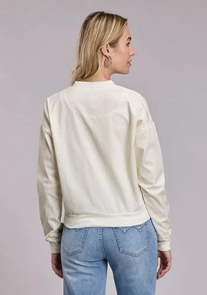 Roper 3199 Rose Knit (Cream) - Women's Bomber Jacket