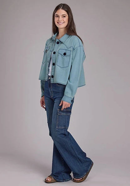 Roper 2450 Cropped (Blue) - Women's Denim Jacket