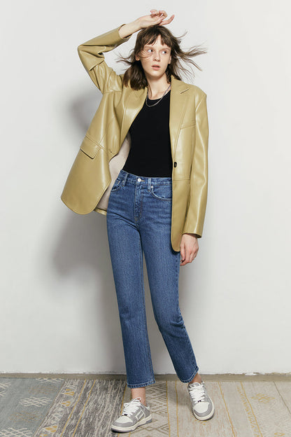 Activity Grrrl High Rise Kick Crop Jeans HJ017