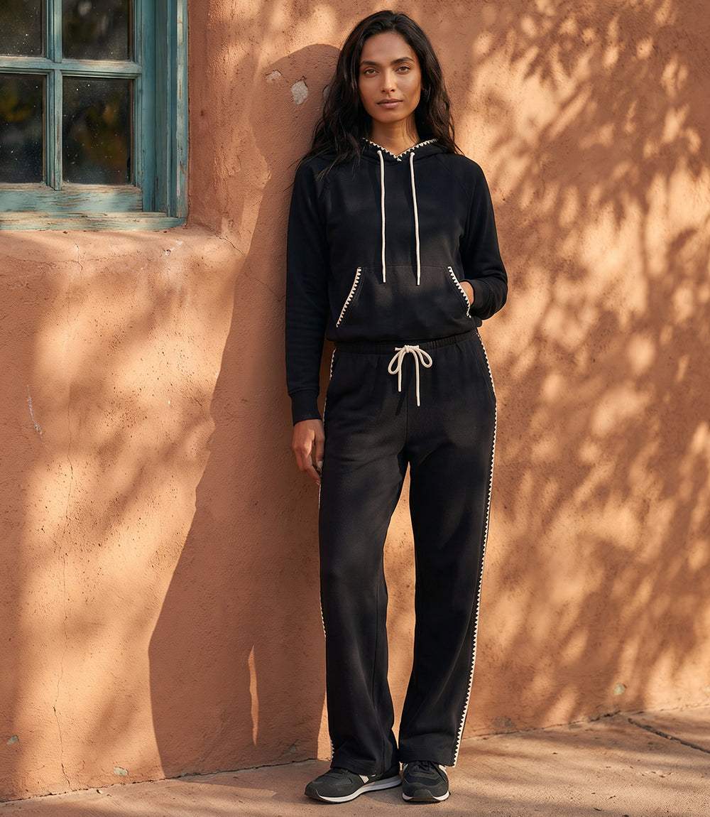 Petite Size Edge Stitch Drawstring Sweatpants