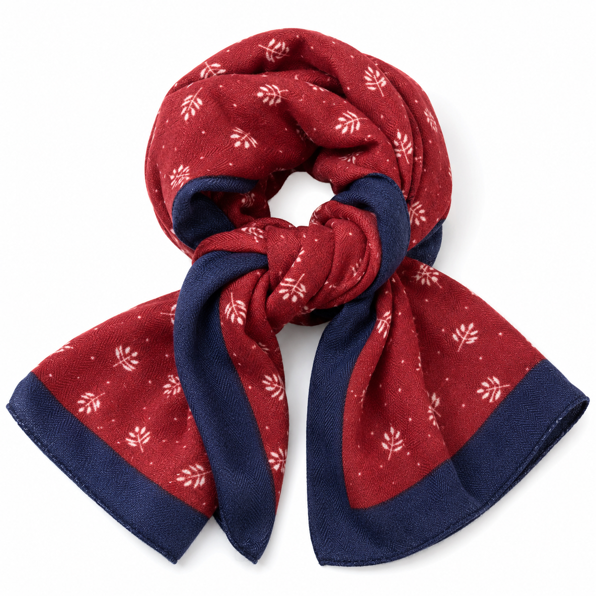 Autumn Bordeaux Leaf Scarf