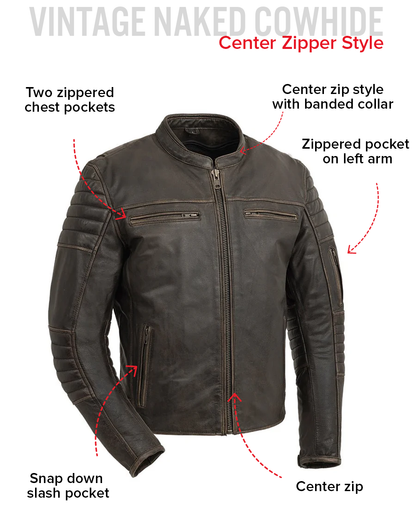 Commuter Men's Motorcycle Leather Jacket