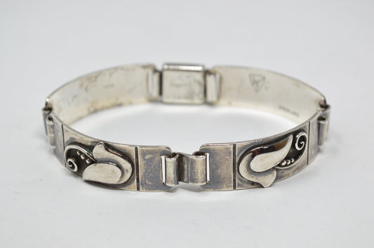 Rare Vintage Laurence Foss Modernist Sterling Silver Bracelet - Georg Jensen