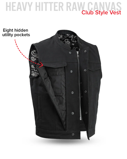 Highland V2 Men's Motorcycle Canvas Vest