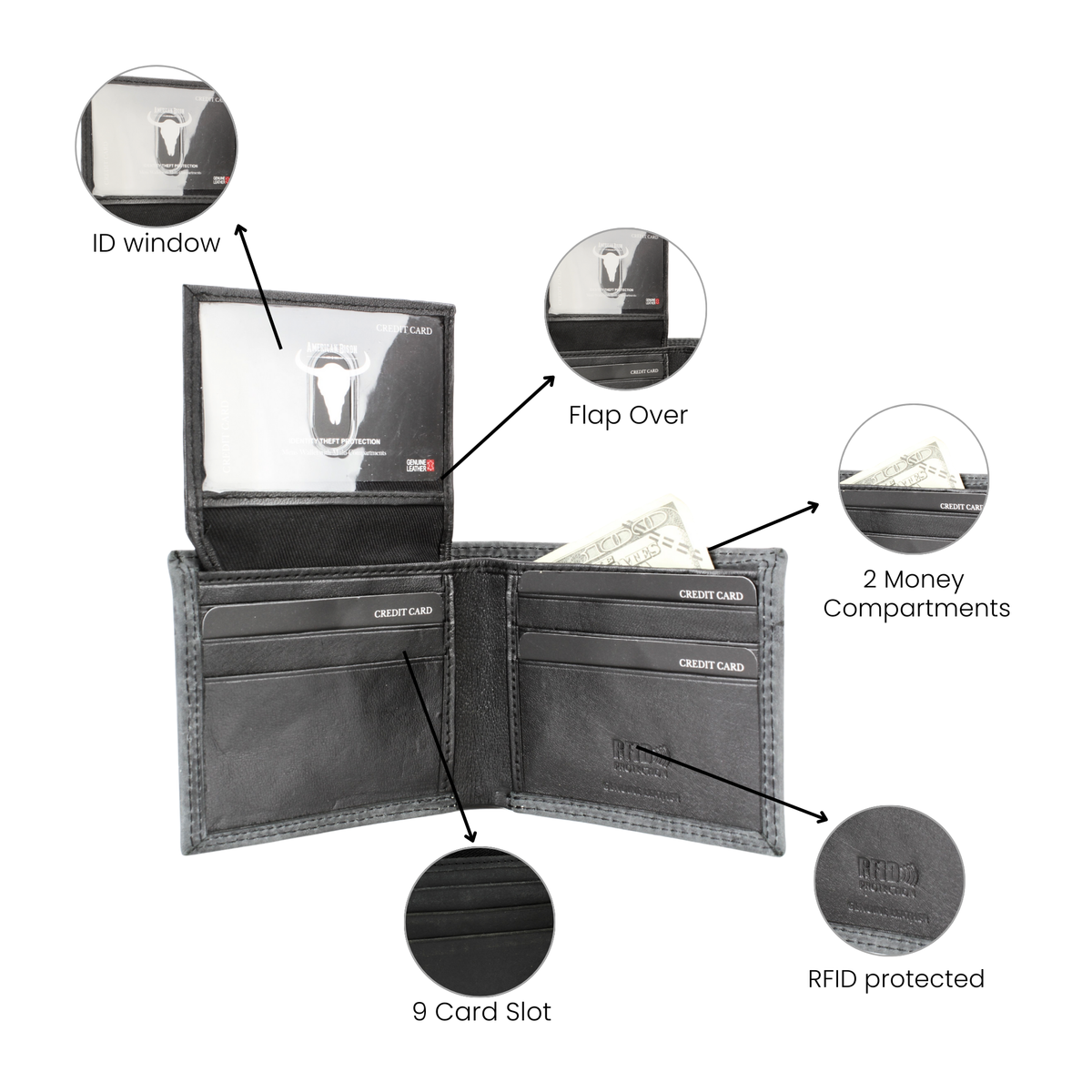 Praying Cowboy Leather Wallet | Branding Iron Western Wear