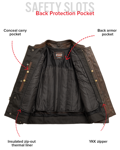 Raider Men's Motorcycle Leather Jacket