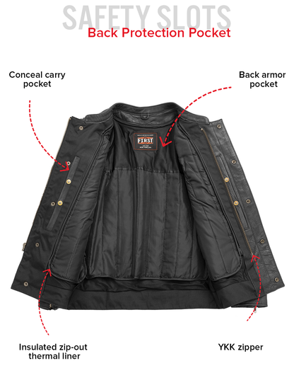 Raider Men's Motorcycle Leather Jacket