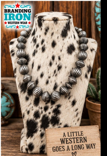 Silver Spur Western Necklace | Branding Iron Western Wear