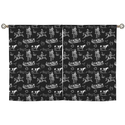 Ranch Life Window Curtains 28"x40" (2-Piece) Made in America