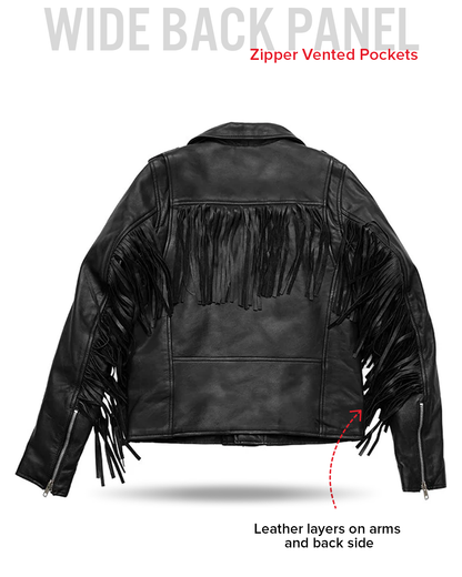 Lesley - Women's Motorcycle Leather Jacket - BHBR