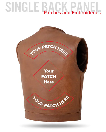 Lowside Men's Motorcycle Leather Vest