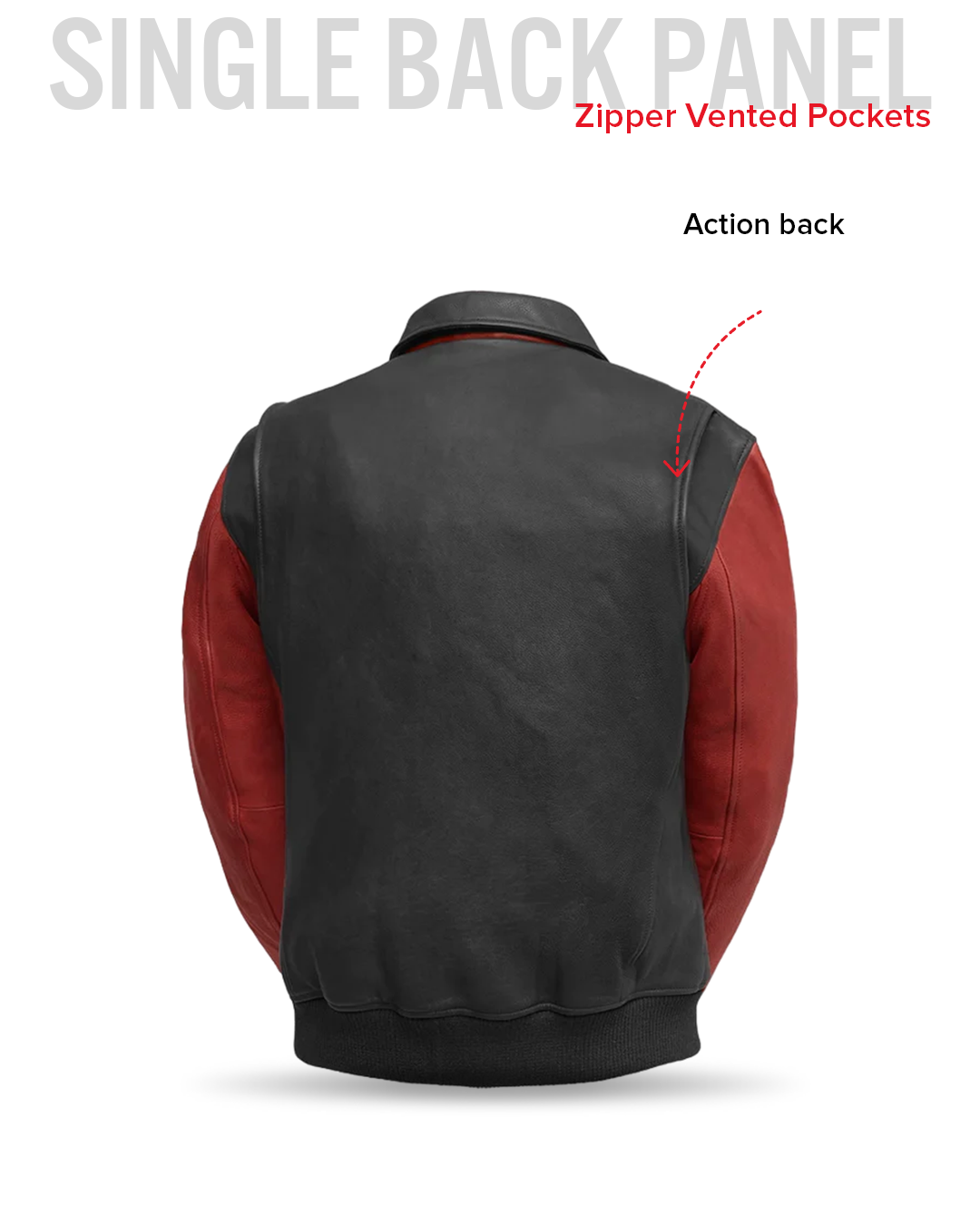Moto Bomber Two Tone Men's Leather Jacket