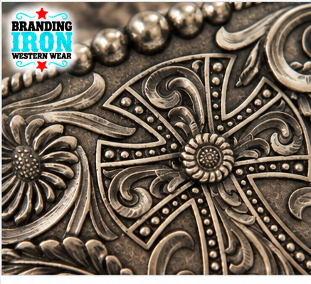 Western Faith Cross Belt Buckle | Branding Iron Western Wear