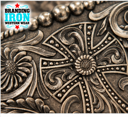Western Faith Cross Belt Buckle | Branding Iron Western Wear