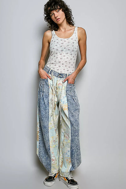 POL All Over Floral Ribbed Tank