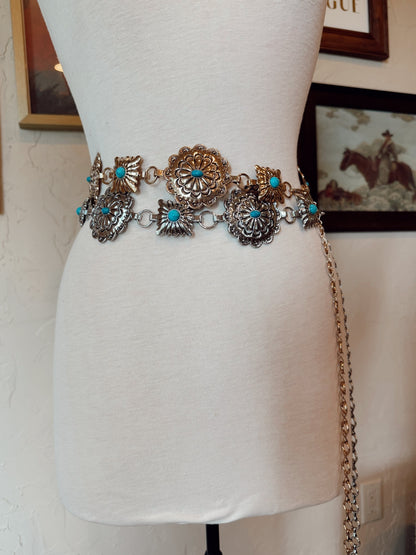 The Stevie Concho Belt in Silver