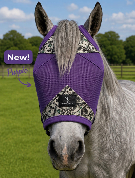 Entry Fees Fly Mask - Purple - Full Size