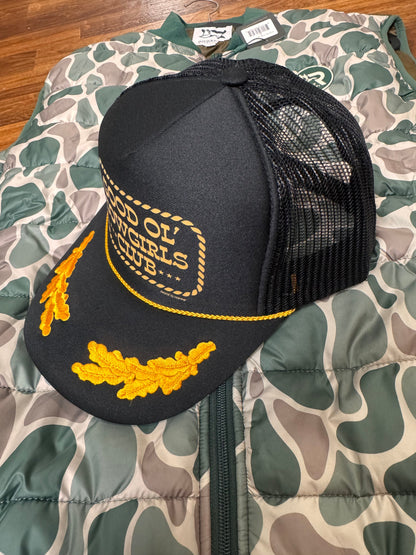 Good Ol’ Cowgirls Club Black & Gold Trucker