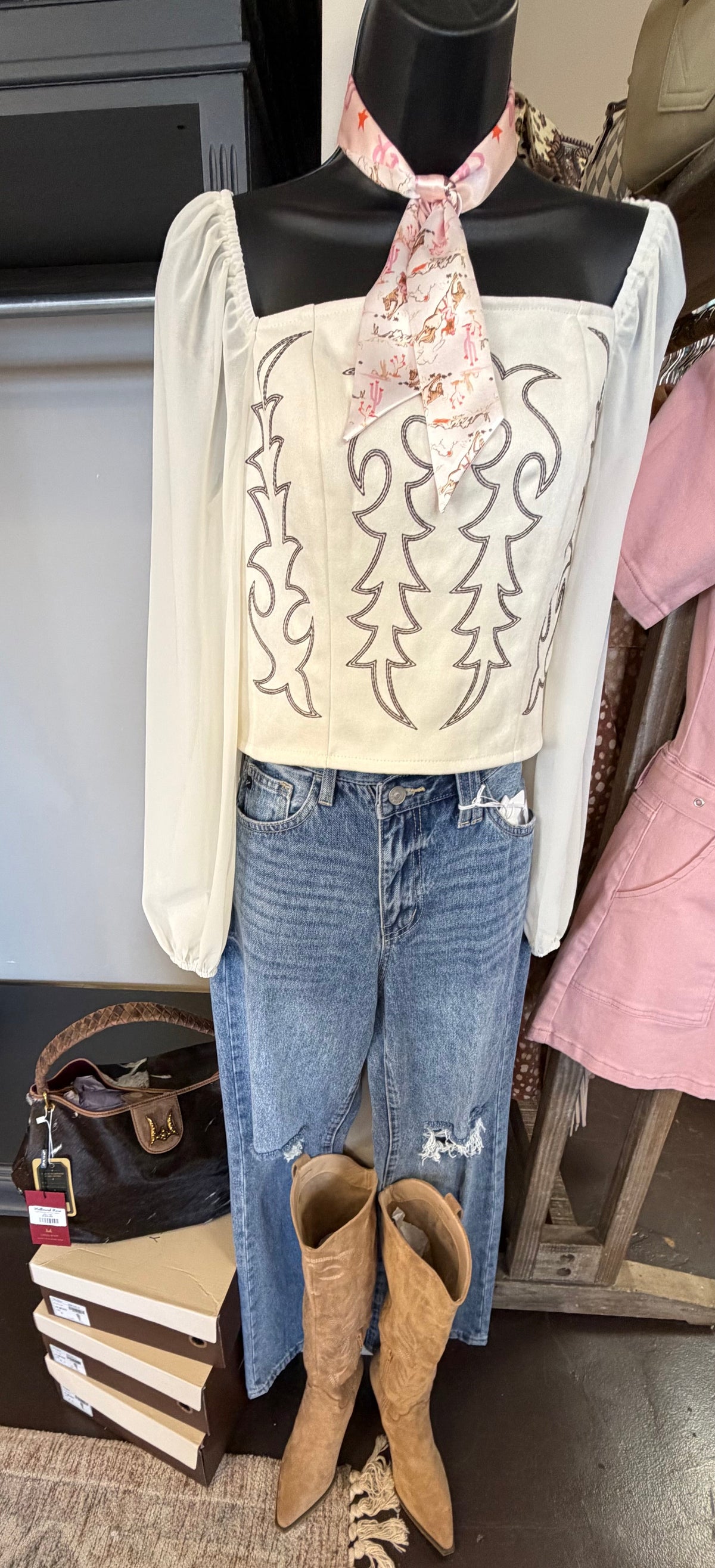 Stitched Prairie Long Sleeve Top