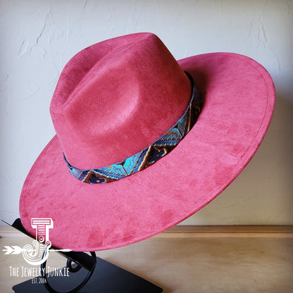 Blue Navajo Embossed Leather Hat Band Only 950a