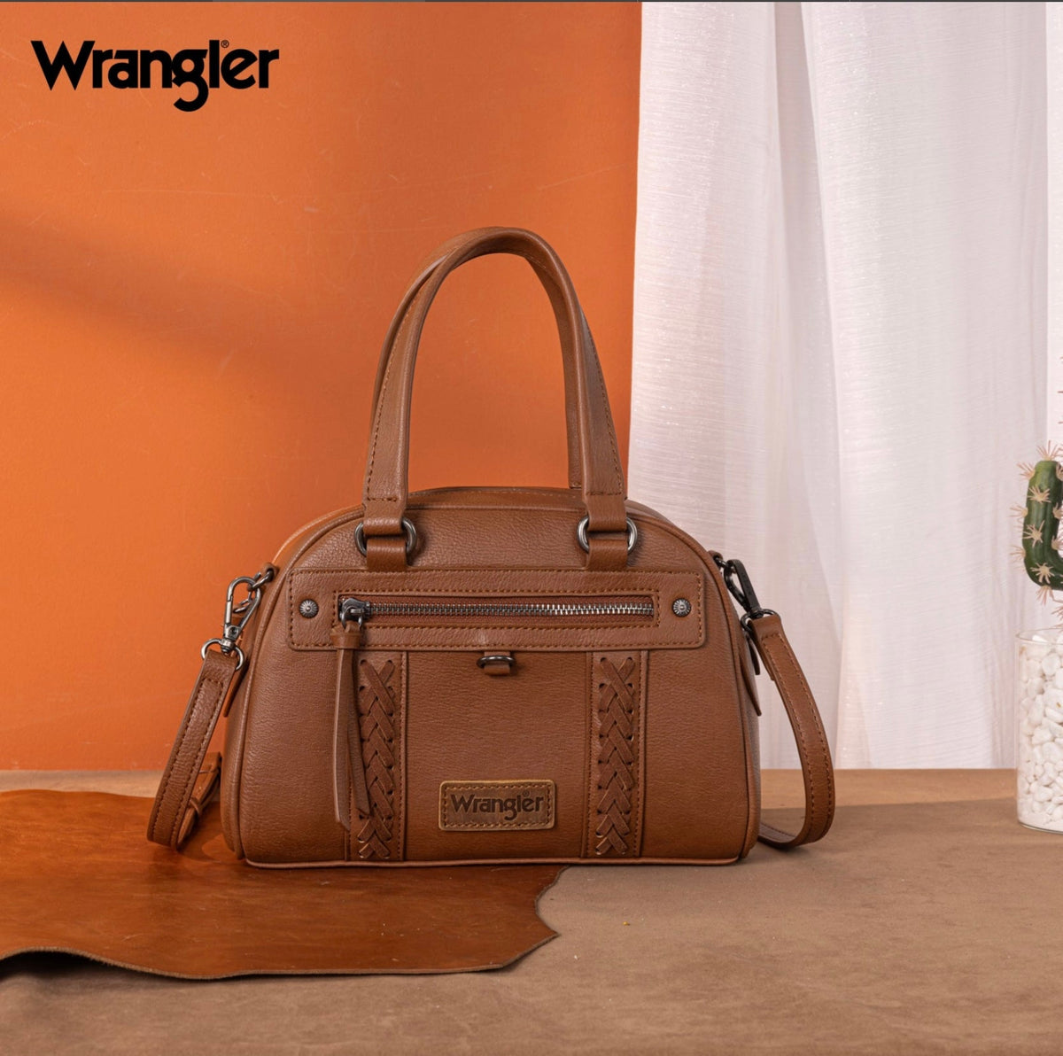 Wrangler Whipstitch Collection Satchel/Crossbody Bag-Multiple Colors