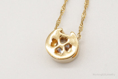Designer Milor Gold Vermeil Cubic Zirconia Sterling Silver Necklace