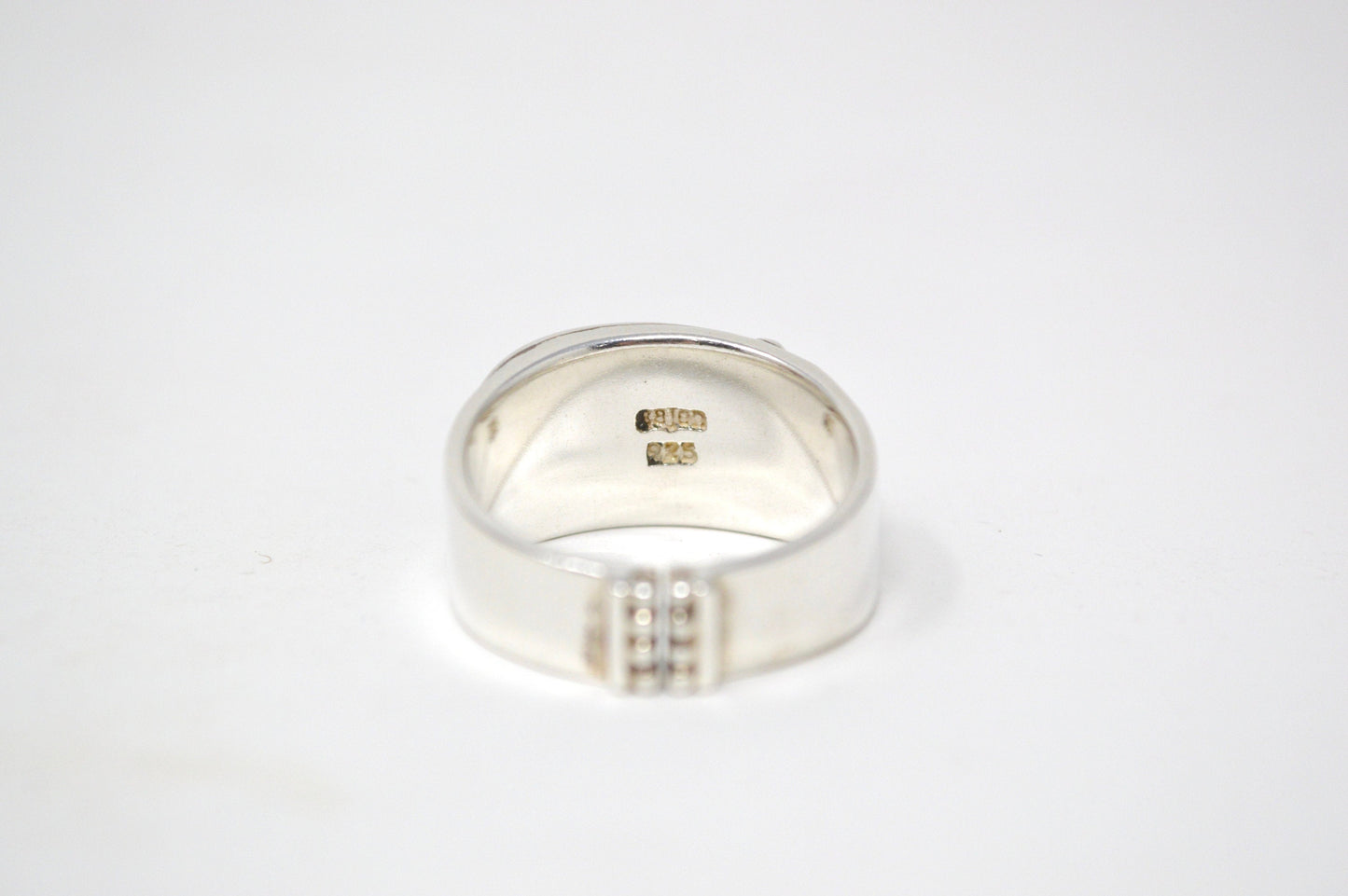 Vintage Designer Sajen Gold Druzy Sterling Silver Adjustable Ring - Size 10