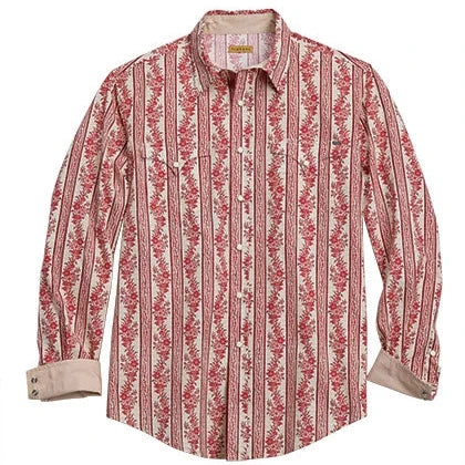 Tin Haul Vintage Stripe (Red) - Men's Western Shirt