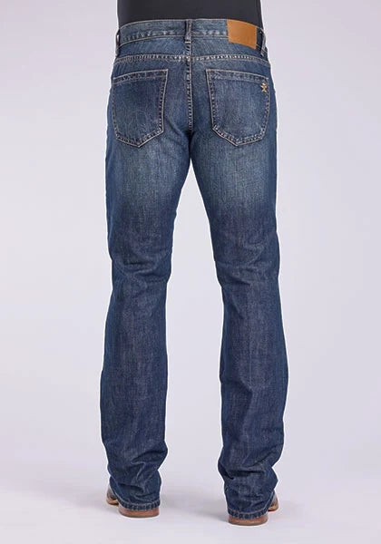 Tin Haul 1660 Jagger Fit Embroidered Pocket (Dark Wash) - Men's Bootcut Jeans