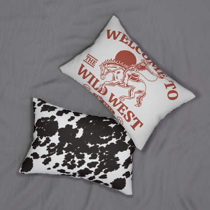 Wild West Cowboy Lumbar Pillow — 'Welcome to the Wild West' Western Decor