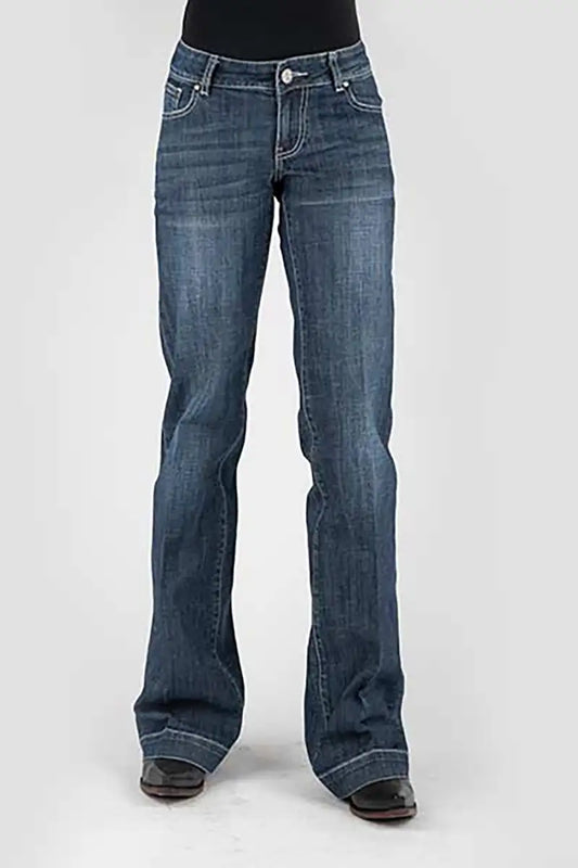 Tin Haul 460 Ella Fit Embroidered Pocket ( Denim Dark Wash ) - Women's Jeans