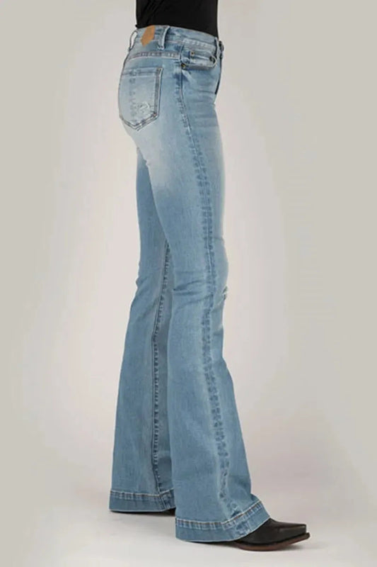 Tin Haul Libby High Raise Flare (Light Wash) - Women's Jeans (Closeout)