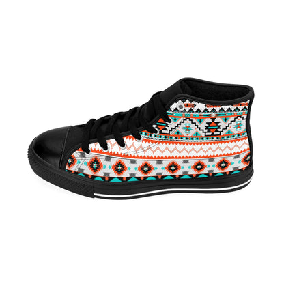 Desert Vibes Bohemian Women's Classic Sneakers, Trendy High-Top Shoes, Stylish Footwear for Every Occasion, Unique Gift for Her, Festival Ready