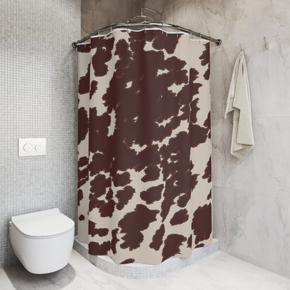 Chic Cow Print Shower Curtain, Farmhouse Decor, Bathroom Accessories, Rustic Home Style, Modern Cow Print Design, Gift for Animal Lovers