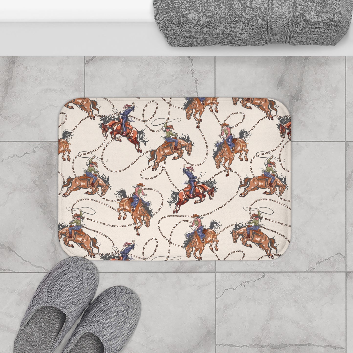 Rodeo Bath Mat - Rustic Western Home Decor