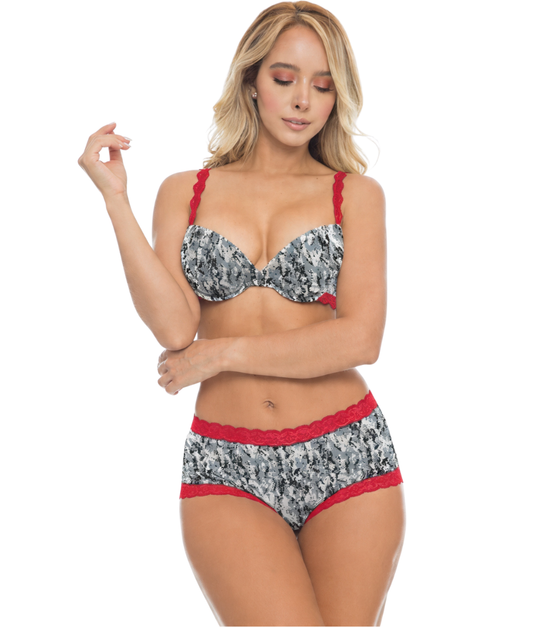 Women's Camo Hunting Boyshort Panty - Envision Red Underwear - Wilderness Dreams