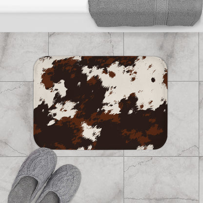 Cow Print Bath Mat - Rustic Home Decor